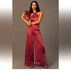 Elliatt Madelynn jumpsuit NWT size L berry pink